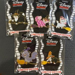 Cats on Brooms pin set.  DSSH Disney